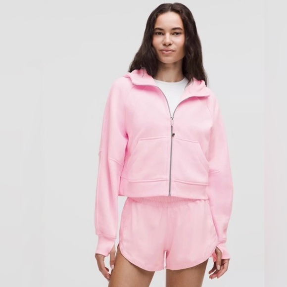 lululemon Scuba Oversized Full-Zip Hoodie Pink Organza XS/S - Picture 1 of 5